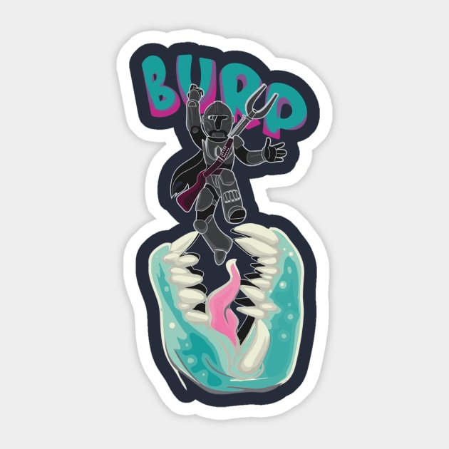 burpty hunter Sticker by sambukino